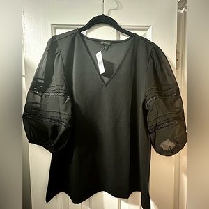 Black shortsleeved Ann Taylor top NWT